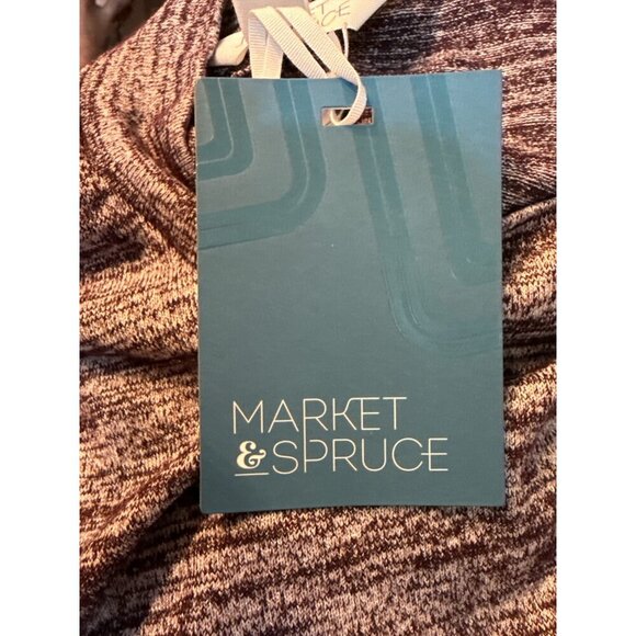 Market & Spruce Heathered Sleeveless A-Line Dress In Burgundy Size M NWT - Picture 6 of 7